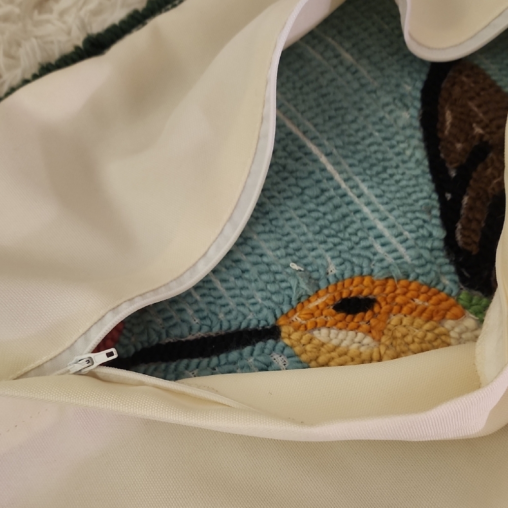 Hummingbird Accent Pillow with Multicolor Design - Picture 4 of 7